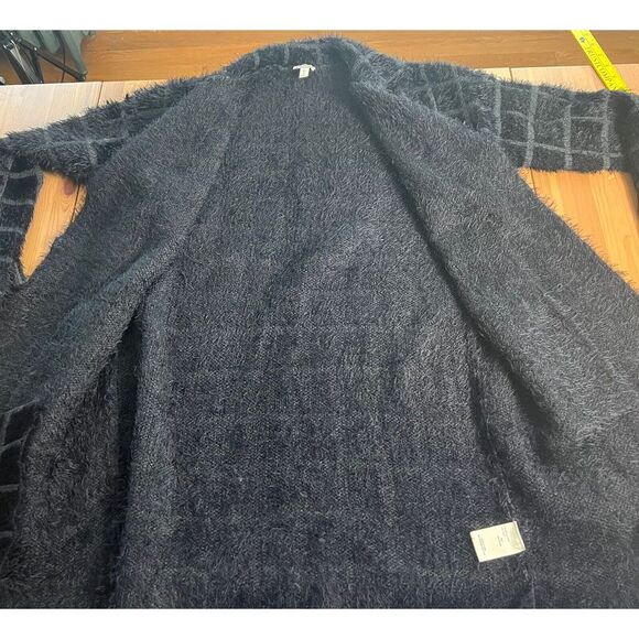 Mo:Vint Black Soft Cozy Open Cardigan Women's Size Medium - Picture 9 of 13